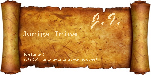 Juriga Irina névjegykártya